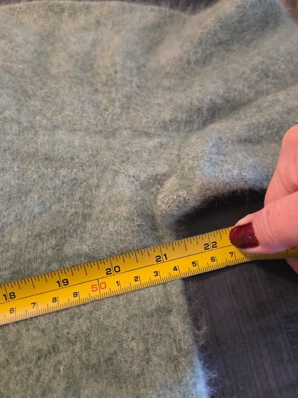 NEW Green Brushed Cashmere sweater Large - Picture 6 of 7